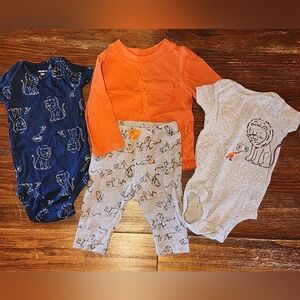 Lion Set 6-9m 4 Pieces Carter's Cherokee Cat Jack
